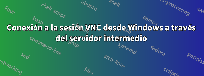 Conexión a la sesión VNC desde Windows a través del servidor intermedio