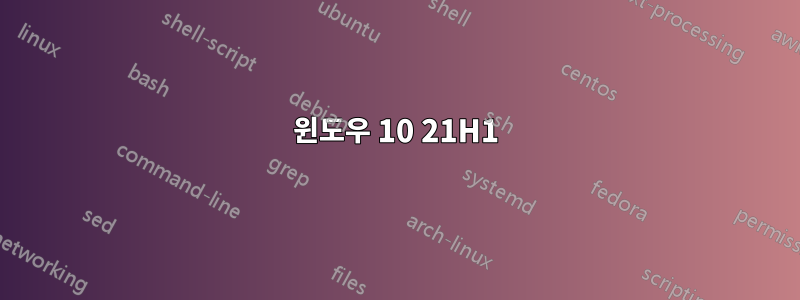 윈도우 10 21H1