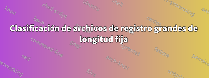 Clasificación de archivos de registro grandes de longitud fija