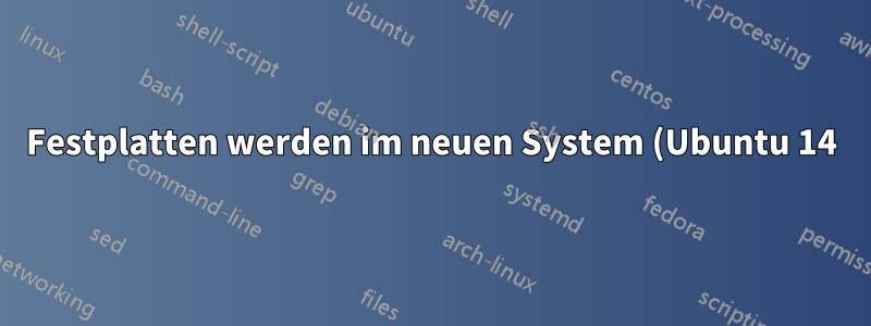 Festplatten werden im neuen System (Ubuntu 14) nicht erkannt