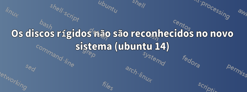 Os discos rígidos não são reconhecidos no novo sistema (ubuntu 14)