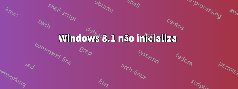 Windows 8.1 não inicializa