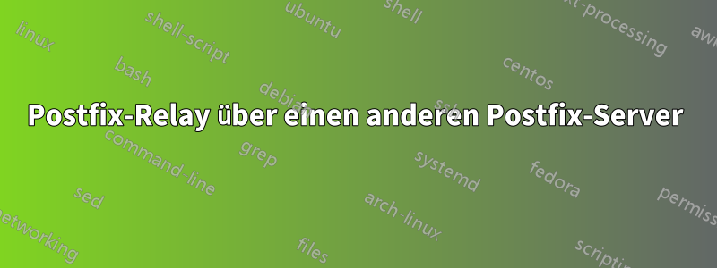 Postfix-Relay über einen anderen Postfix-Server