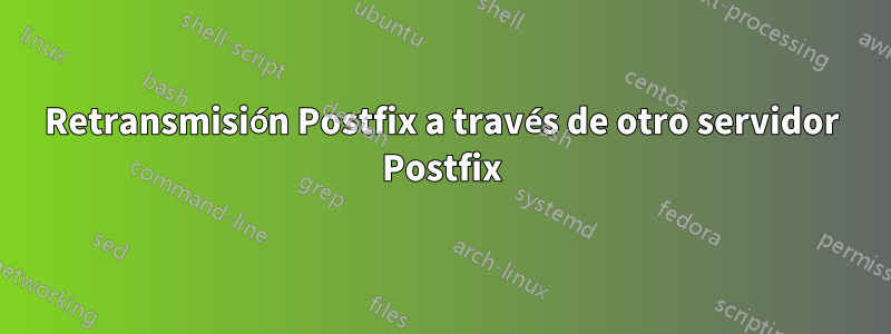 Retransmisión Postfix a través de otro servidor Postfix