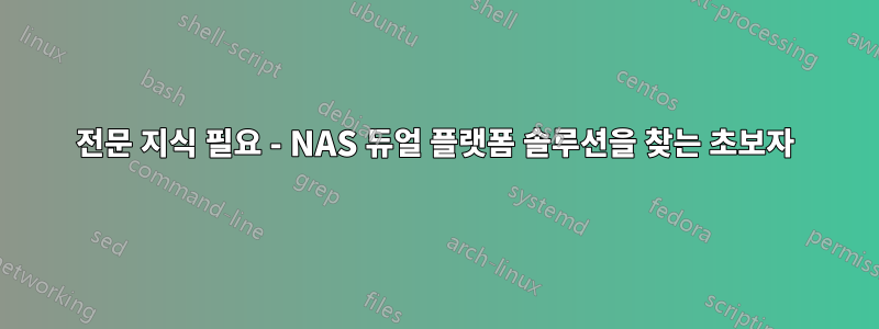 전문 지식 필요 - NAS 듀얼 플랫폼 솔루션을 찾는 초보자