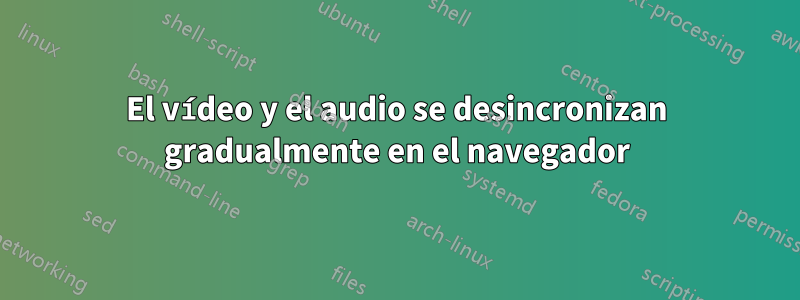 El vídeo y el audio se desincronizan gradualmente en el navegador