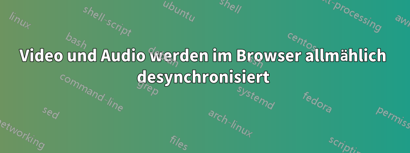 Video und Audio werden im Browser allmählich desynchronisiert