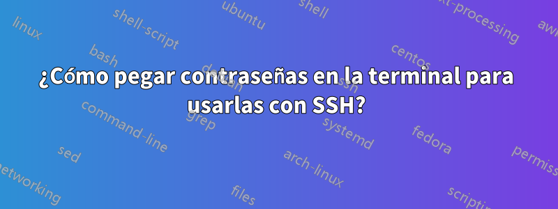 ¿Cómo pegar contraseñas en la terminal para usarlas con SSH?