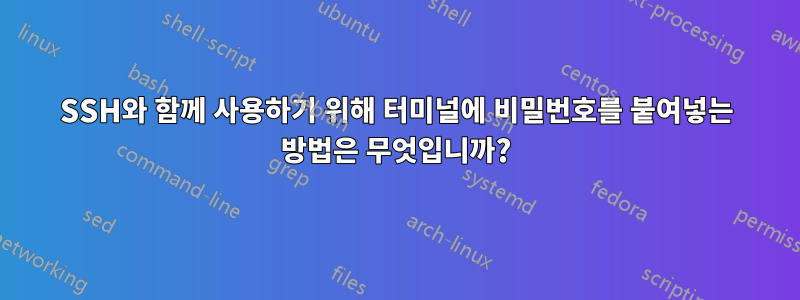 SSH와 함께 사용하기 위해 터미널에 비밀번호를 붙여넣는 방법은 무엇입니까?