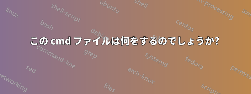 この cmd ファイルは何をするのでしょうか?