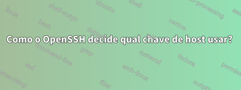 Como o OpenSSH decide qual chave de host usar?