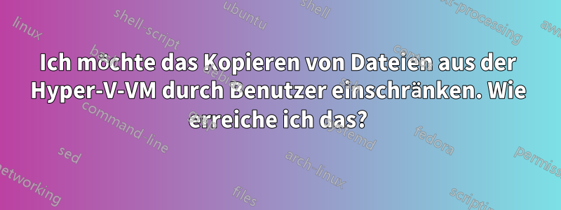 Ich möchte das Kopieren von Dateien aus der Hyper-V-VM durch Benutzer einschränken. Wie erreiche ich das?