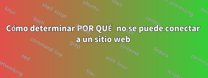 Cómo determinar POR QUÉ no se puede conectar a un sitio web