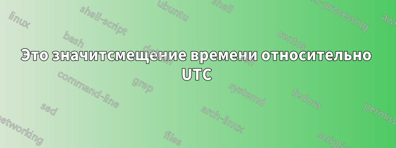 Это значитсмещение времени относительно UTC