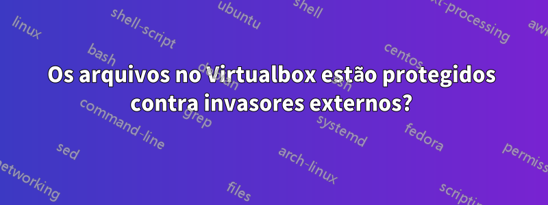 Os arquivos no Virtualbox estão protegidos contra invasores externos?