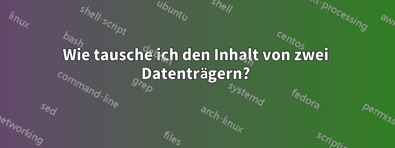 Wie tausche ich den Inhalt von zwei Datenträgern?