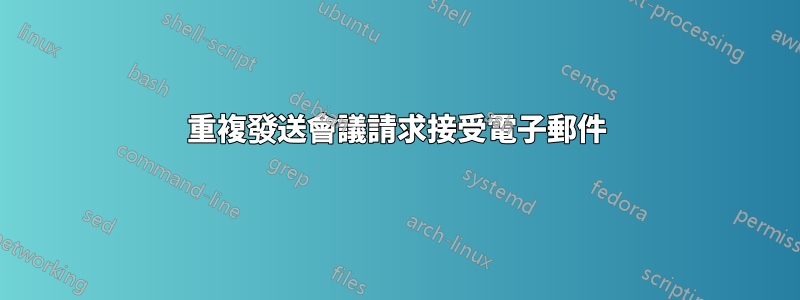 重複發送會議請求接受電子郵件