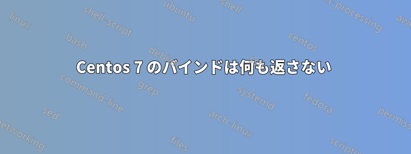 Centos 7 のバインドは何も返さない