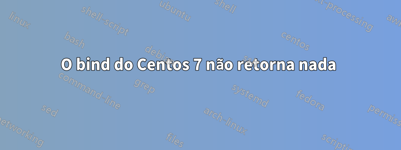 O bind do Centos 7 não retorna nada