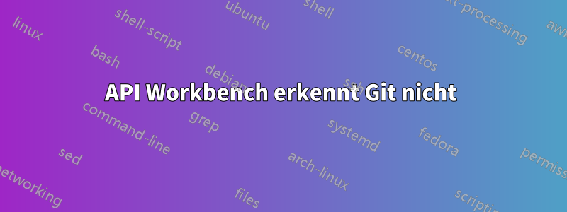 API Workbench erkennt Git nicht