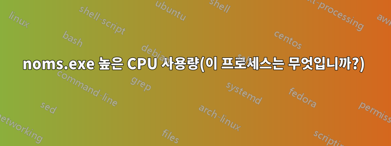 noms.exe 높은 CPU 사용량(이 프로세스는 무엇입니까?)