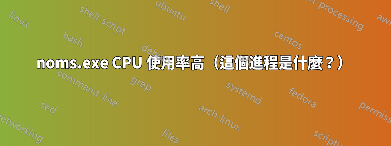 noms.exe CPU 使用率高（這個進程是什麼？）