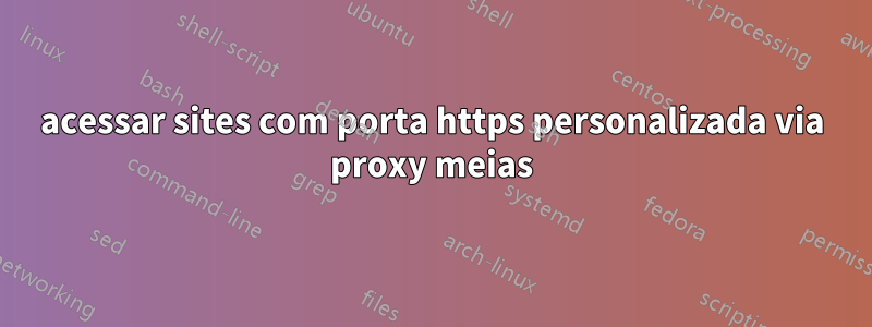 acessar sites com porta https personalizada via proxy meias