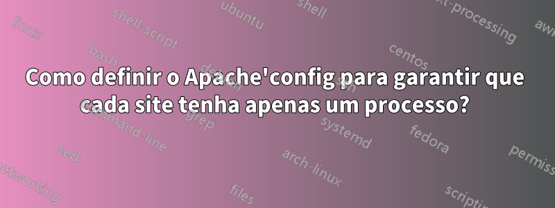 Como definir o Apache'config para garantir que cada site tenha apenas um processo?