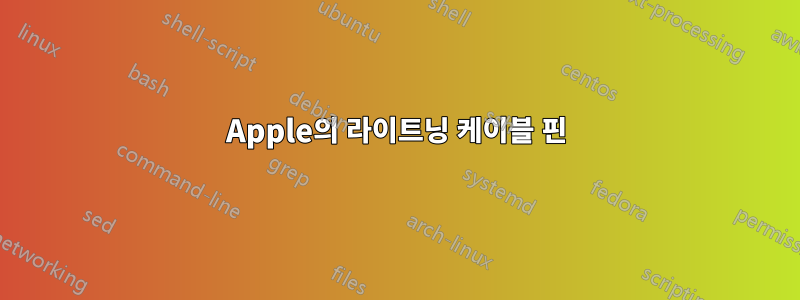 Apple의 라이트닝 케이블 핀