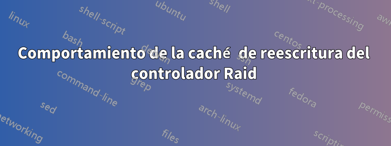 Comportamiento de la caché de reescritura del controlador Raid