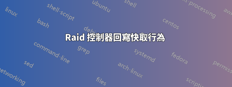 Raid 控制器回寫快取行為