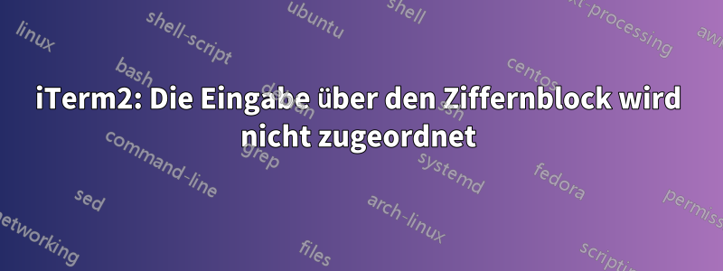 iTerm2: Die Eingabe über den Ziffernblock wird nicht zugeordnet