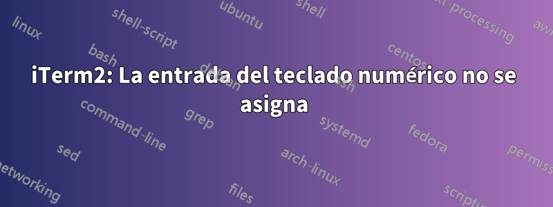 iTerm2: La entrada del teclado numérico no se asigna