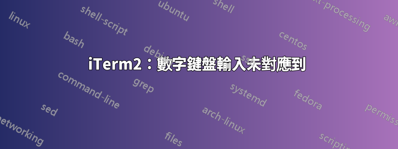 iTerm2：數字鍵盤輸入未對應到