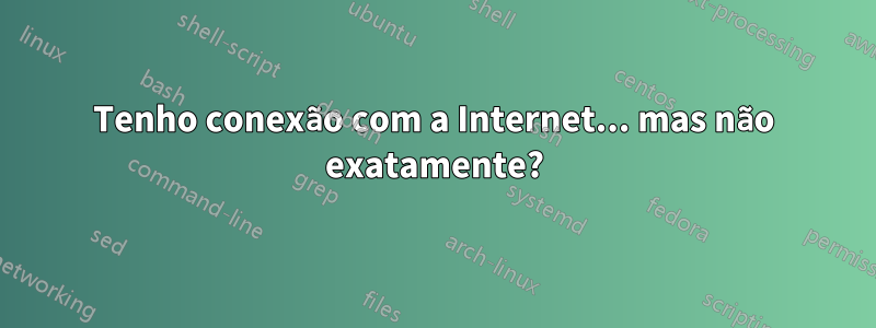 Tenho conexão com a Internet... mas não exatamente?