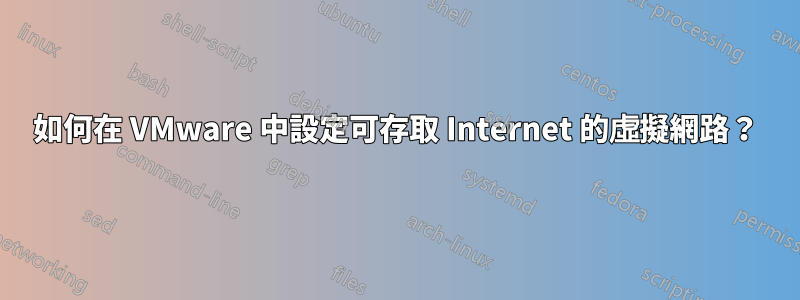 如何在 VMware 中設定可存取 Internet 的虛擬網路？