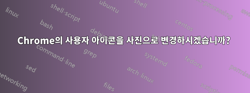 Chrome의 사용자 아이콘을 사진으로 변경하시겠습니까?