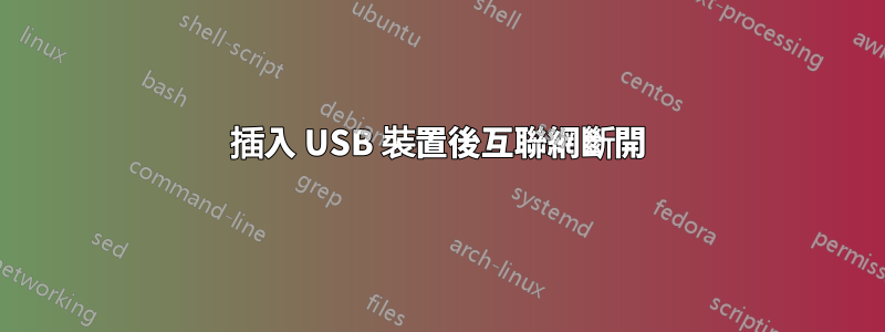 插入 USB 裝置後互聯網斷開