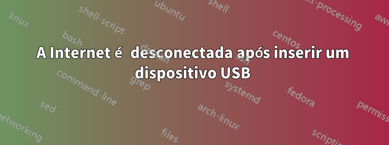 A Internet é desconectada após inserir um dispositivo USB