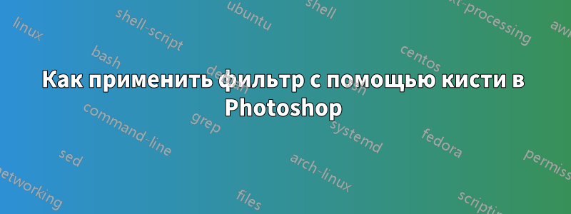 Как применить фильтр с помощью кисти в Photoshop