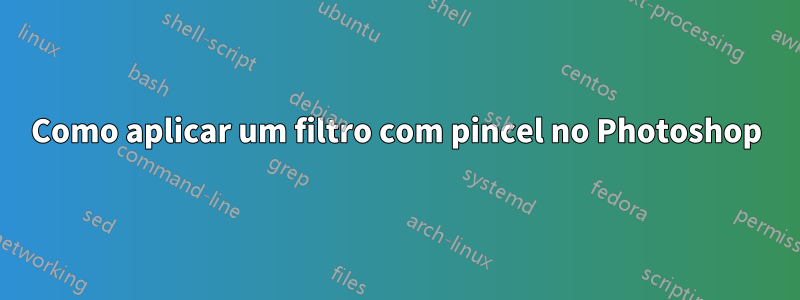 Como aplicar um filtro com pincel no Photoshop