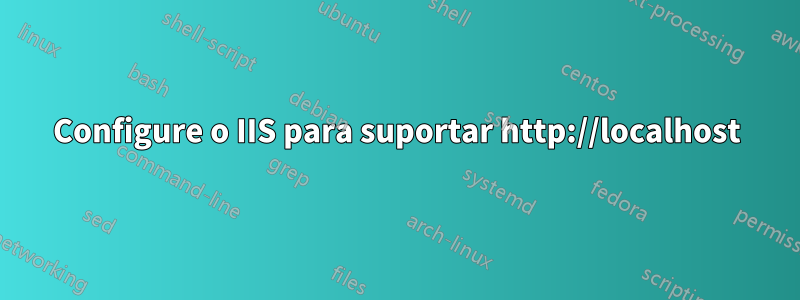 Configure o IIS para suportar http://localhost