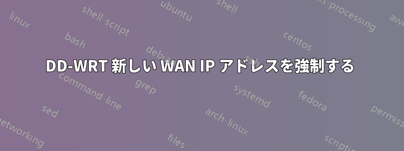 DD-WRT 新しい WAN IP アドレスを強制する