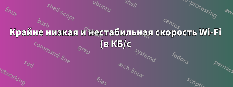 Крайне низкая и нестабильная скорость Wi-Fi (в КБ/с) при передаче файлов