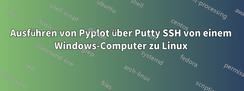 Ausführen von Pyplot über Putty SSH von einem Windows-Computer zu Linux