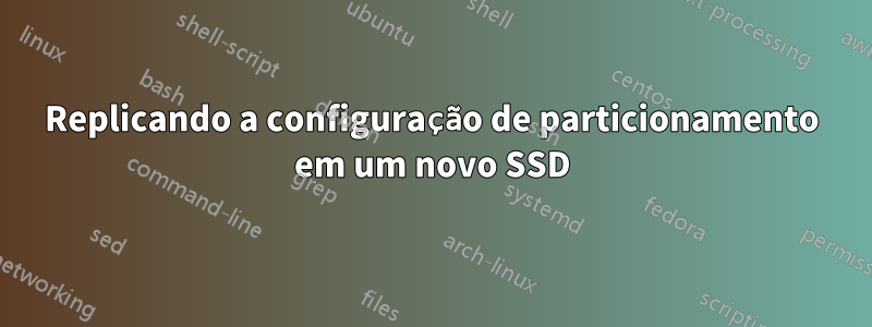 Replicando a configuração de particionamento em um novo SSD