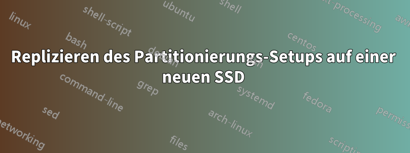 Replizieren des Partitionierungs-Setups auf einer neuen SSD