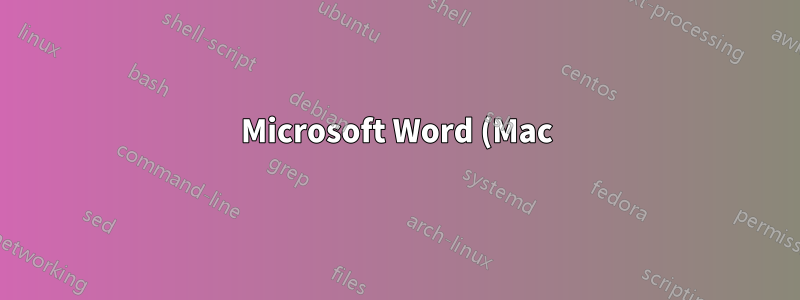 Microsoft Word (Mac) 15 でテーマフォントを変更する