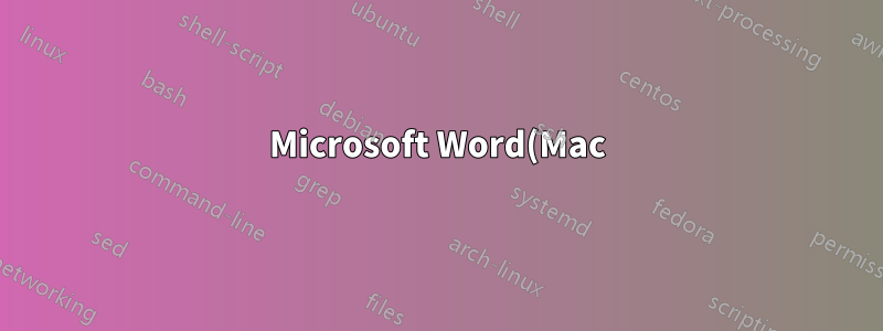 Microsoft Word(Mac) 15에서 테마 글꼴 변경