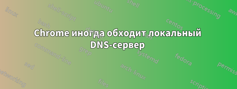 Chrome иногда обходит локальный DNS-сервер